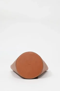 Neutral calfskin leather Bucket Triomphe bucket bag with adjustable shoulder strap