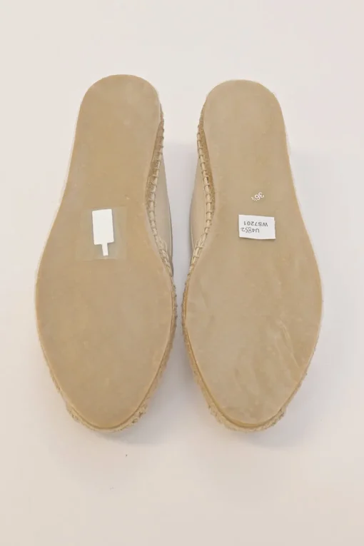 Neutral GG Supreme canvas and raffia slip-on espadrilles