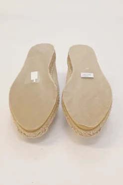 Neutral GG Supreme canvas and raffia slip-on espadrilles