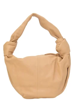 Neutral leather Double Knot shoulder bag