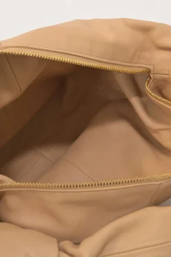 Neutral leather Double Knot shoulder bag