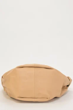 Neutral leather Double Knot shoulder bag