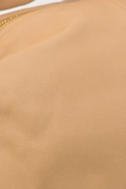 Neutral leather Double Knot shoulder bag