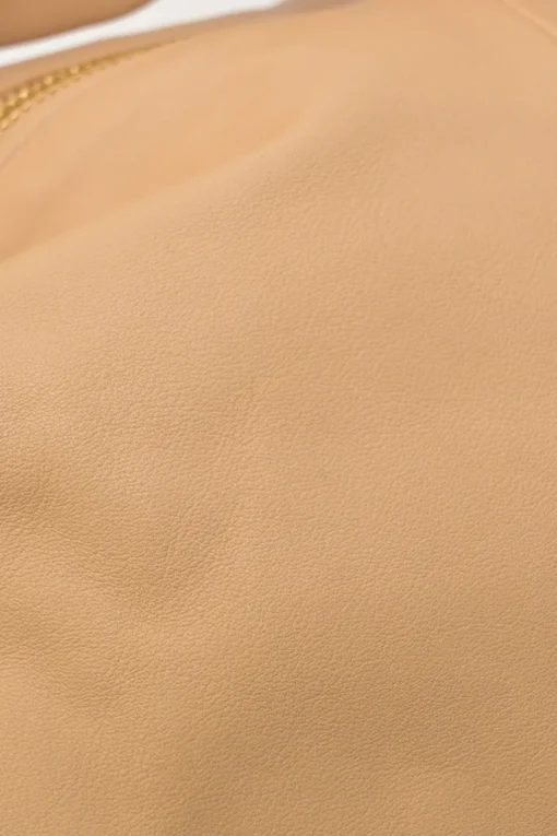 Neutral leather Double Knot shoulder bag