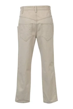 Neutral washed cotton denim Hotta mid-rise cropped straight-leg jeans with split cuffs