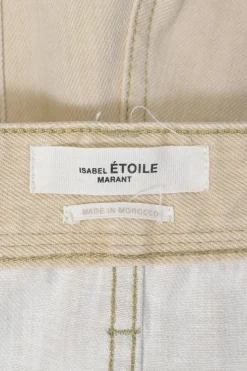 Neutral washed cotton denim Hotta mid-rise cropped straight-leg jeans with split cuffs