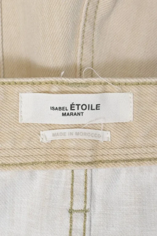 Neutral washed cotton denim Hotta mid-rise cropped straight-leg jeans with split cuffs