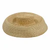 Neutral woven-raffia sun hat