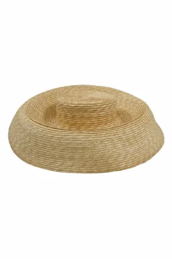 Neutral woven-raffia sun hat