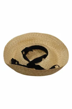 Neutral woven-raffia sun hat
