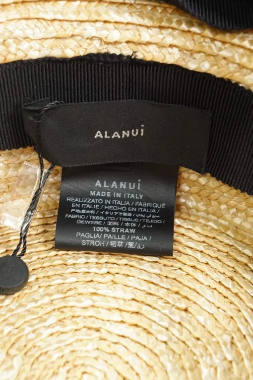 Neutral woven-raffia sun hat