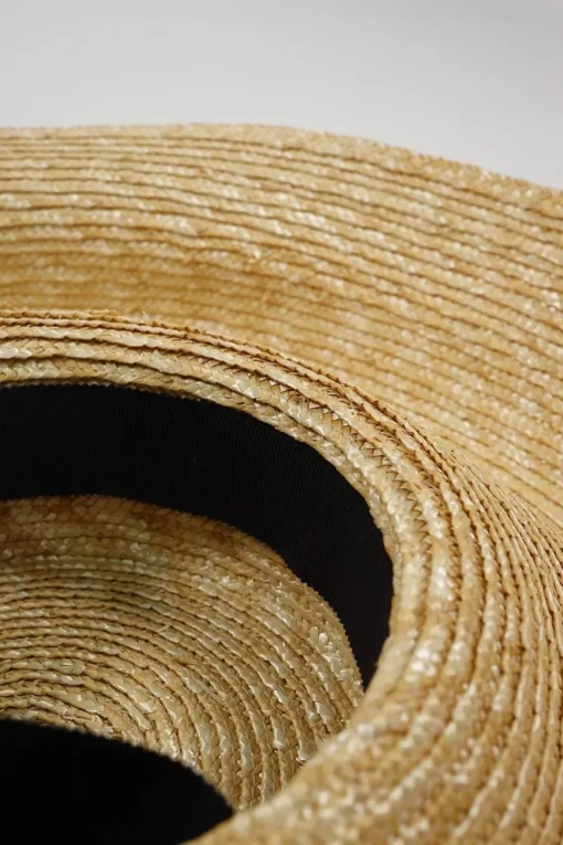 Neutral woven-raffia sun hat