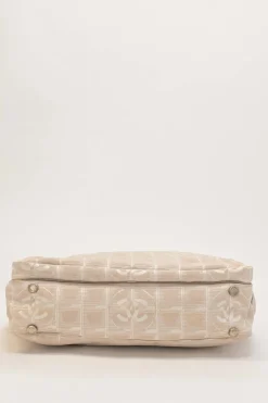 New Travel Line blush Coco Mark jacquard satchel with detachable shoulder strap