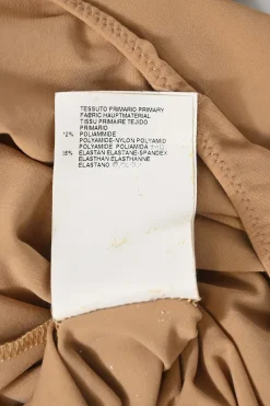 Nude polyamide-blend stretch jersey jewel neck second skin cap sleeve bodysuit