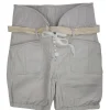 off white long cargo shorts with belt