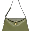 Olive green box calf calf leather 2020 Trifolio shoulder bag