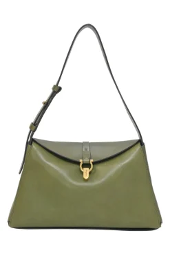 Olive green box calf calf leather 2020 Trifolio shoulder bag