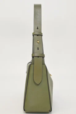 Olive green box calf calf leather 2020 Trifolio shoulder bag