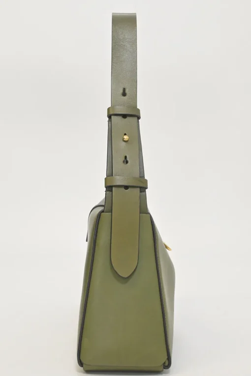 Olive green box calf calf leather 2020 Trifolio shoulder bag