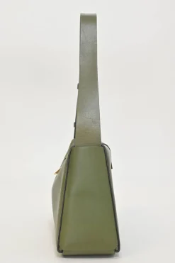 Olive green box calf calf leather 2020 Trifolio shoulder bag