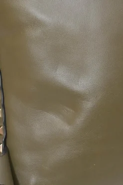 Olive green leather Rockstud backpack