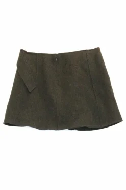 olive green mini skirt