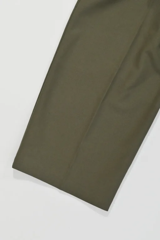 Olive polyester-blend Maesa wide-leg pleated cargo pants
