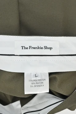 Olive polyester-blend Maesa wide-leg pleated cargo pants