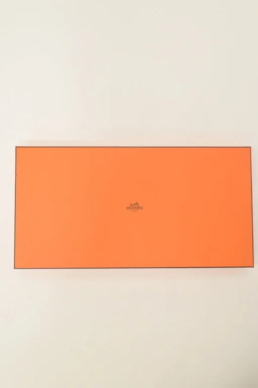 Orange and pink cashmere-silk blend 'La Selle Imaginaire' Dossard scarf featuring original artwork by Jan Bajtlik