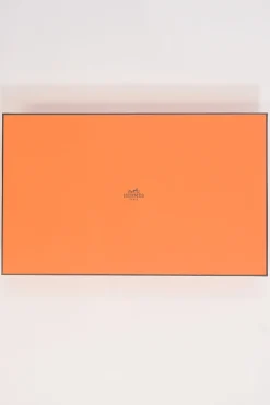 Orange hand-woven cashmere fringe scarf