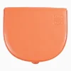 Orange Heel Calfskin Leather Clutch Bag