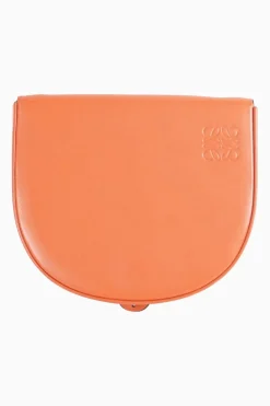 Orange Heel Calfskin Leather Clutch Bag