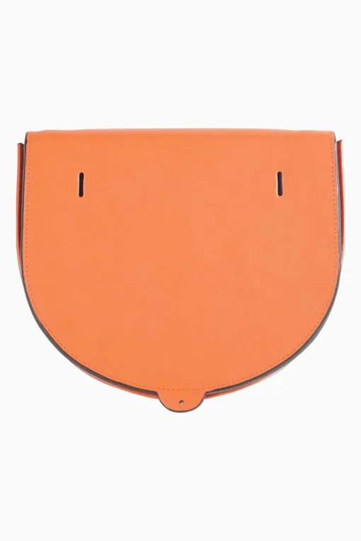 Orange Heel Calfskin Leather Clutch Bag