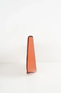 Orange Heel Calfskin Leather Clutch Bag