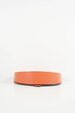 Orange Heel Calfskin Leather Clutch Bag