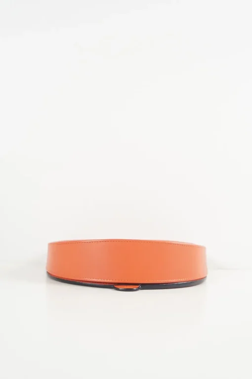 Orange Heel Calfskin Leather Clutch Bag