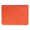 Orange two fold leather card holder