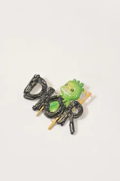 Otani Workshop lacquered metal Tanilla brooch featuring original artwork by Shigeru Otani