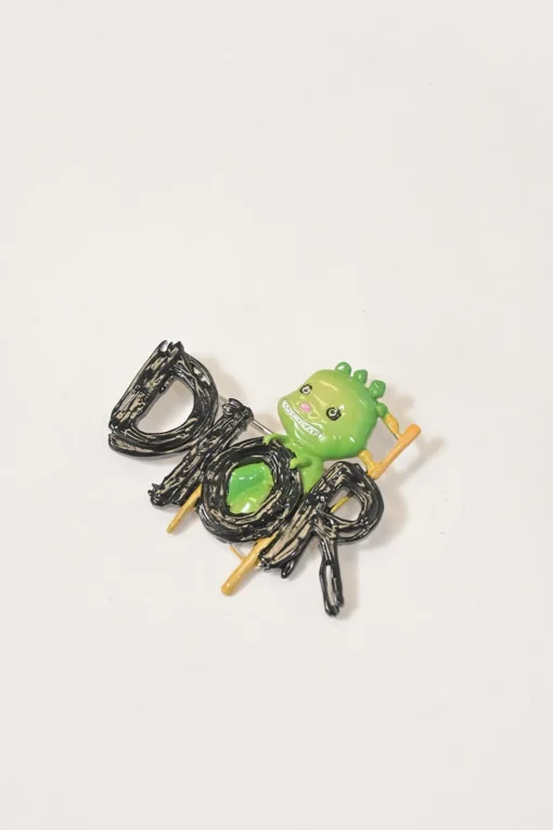 Otani Workshop lacquered metal Tanilla brooch featuring original artwork by Shigeru Otani