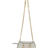 Pale blue leather Pixie convertible shoulder and belt bag with gold-finish metallic hardware