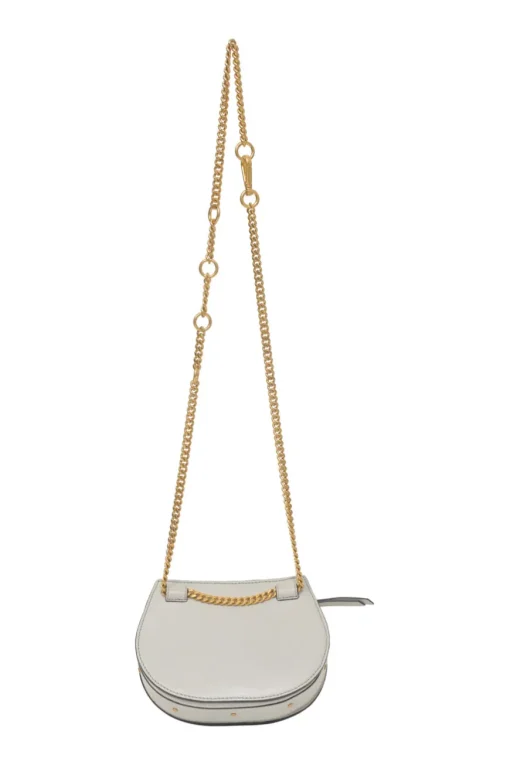 Pale blue leather Pixie convertible shoulder and belt bag with gold-finish metallic hardware