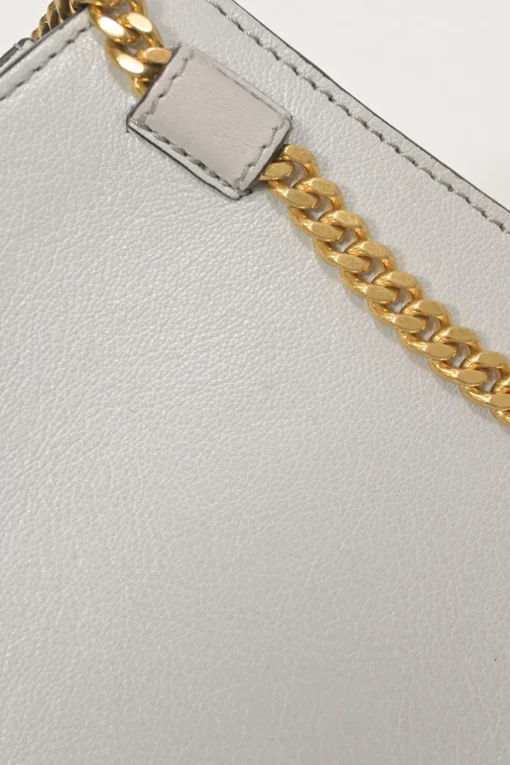 Pale blue leather Pixie convertible shoulder and belt bag with gold-finish metallic hardware
