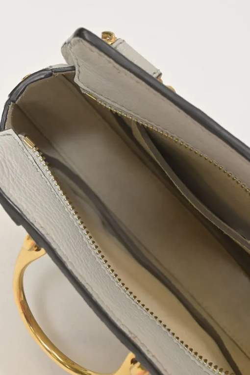 Pale blue leather Pixie convertible shoulder and belt bag with gold-finish metallic hardware