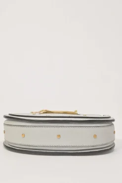 Pale blue leather Pixie convertible shoulder and belt bag with gold-finish metallic hardware