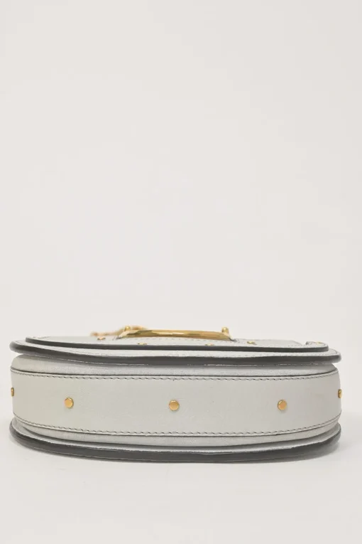Pale blue leather Pixie convertible shoulder and belt bag with gold-finish metallic hardware