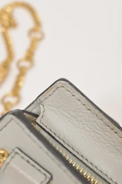 Pale blue leather Pixie convertible shoulder and belt bag with gold-finish metallic hardware