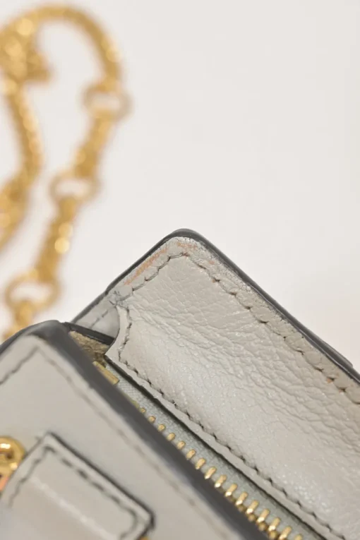 Pale blue leather Pixie convertible shoulder and belt bag with gold-finish metallic hardware
