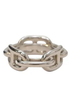 Palladium-plated silver-tone metal Regate scarf ring