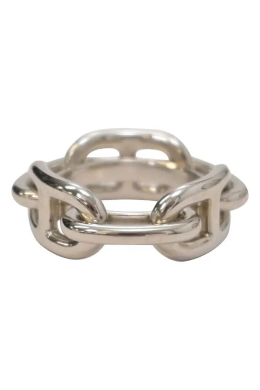 Palladium-plated silver-tone metal Regate scarf ring