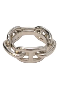 Palladium-plated silver-tone metal Regate scarf ring